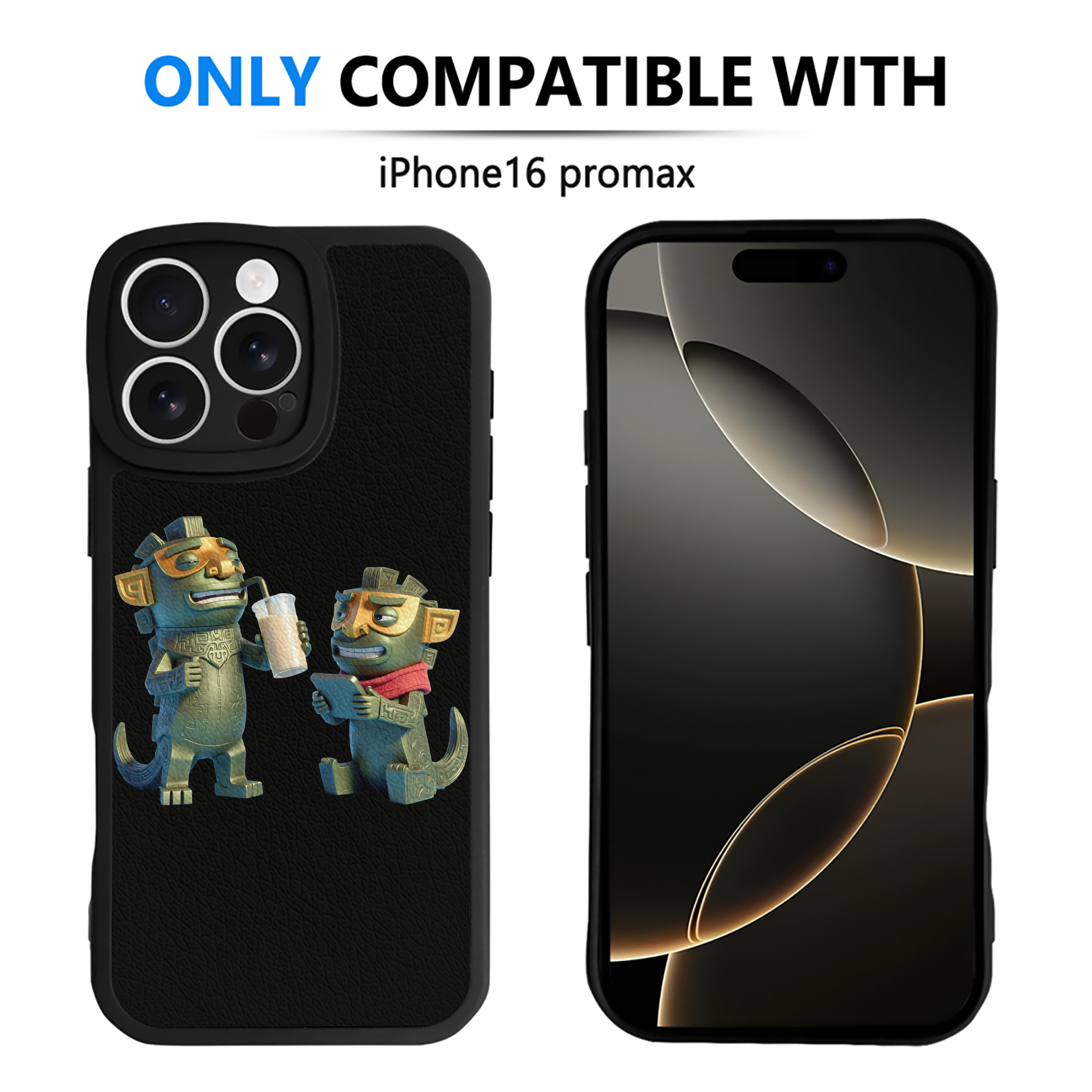 （画像用） Ne Zha 2 ナタ 魔童の大暴れ 【iPhone 16シリーズ対応】シリコンスマホケース（レザー調） 材質：シリコン